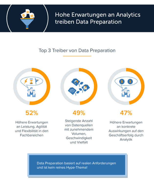 Infografik: Data Preparation im Fachbereich in der DACH-Region