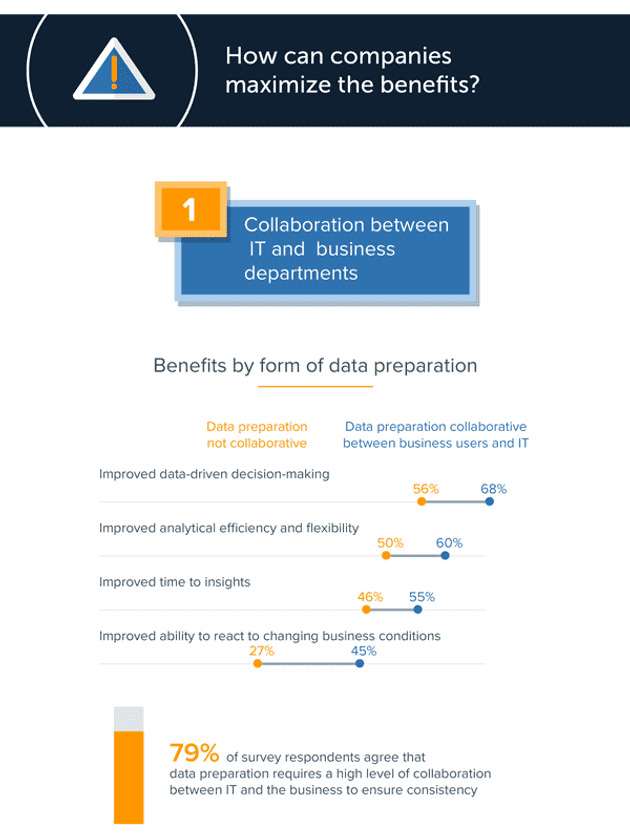 Infografik: Data Preparation im Fachbereich (Weltweite Studie)