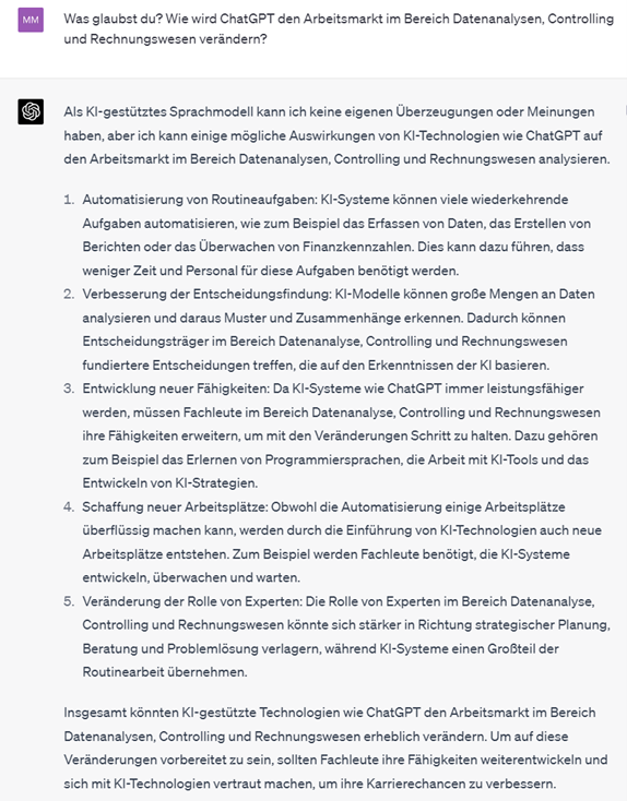 ChatGPT: Auswirkungen auf Data & Analytics